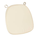 Ivory 1.6" Thick Cushion for BasicResin Cross Back or Willow Chairs with Velcro Strap