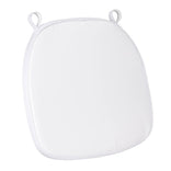 White 1.6" Thick Cushion for BasicResin Cross Back or Willow Chairs with Velcro Strap