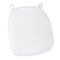 Chivari White 1.6" Thick Cushion for BasicResin Cross Back or Willow Chairs with Velcro Strap CUSHSTRAPPWHI-AX