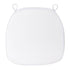 Chivari White 1.6" Thick Cushion for BasicResin Cross Back or Willow Chairs with Velcro Strap CUSHSTRAPPWHI-AX