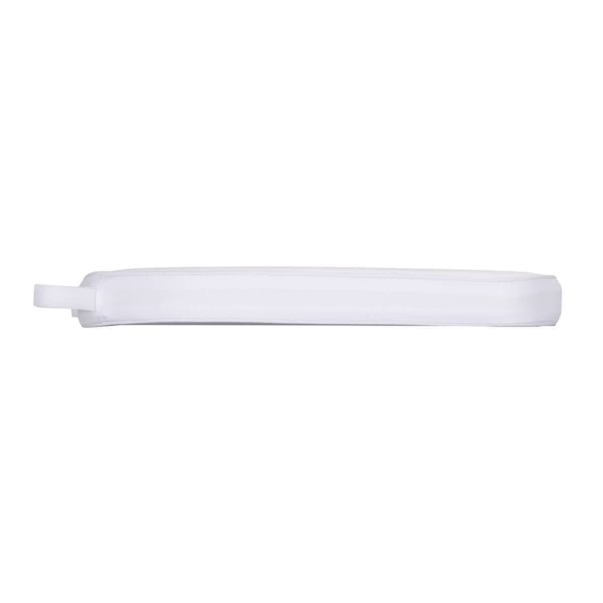 Chivari White 1.6" Thick Cushion for BasicResin Cross Back or Willow Chairs with Velcro Strap CUSHSTRAPPWHI-AX