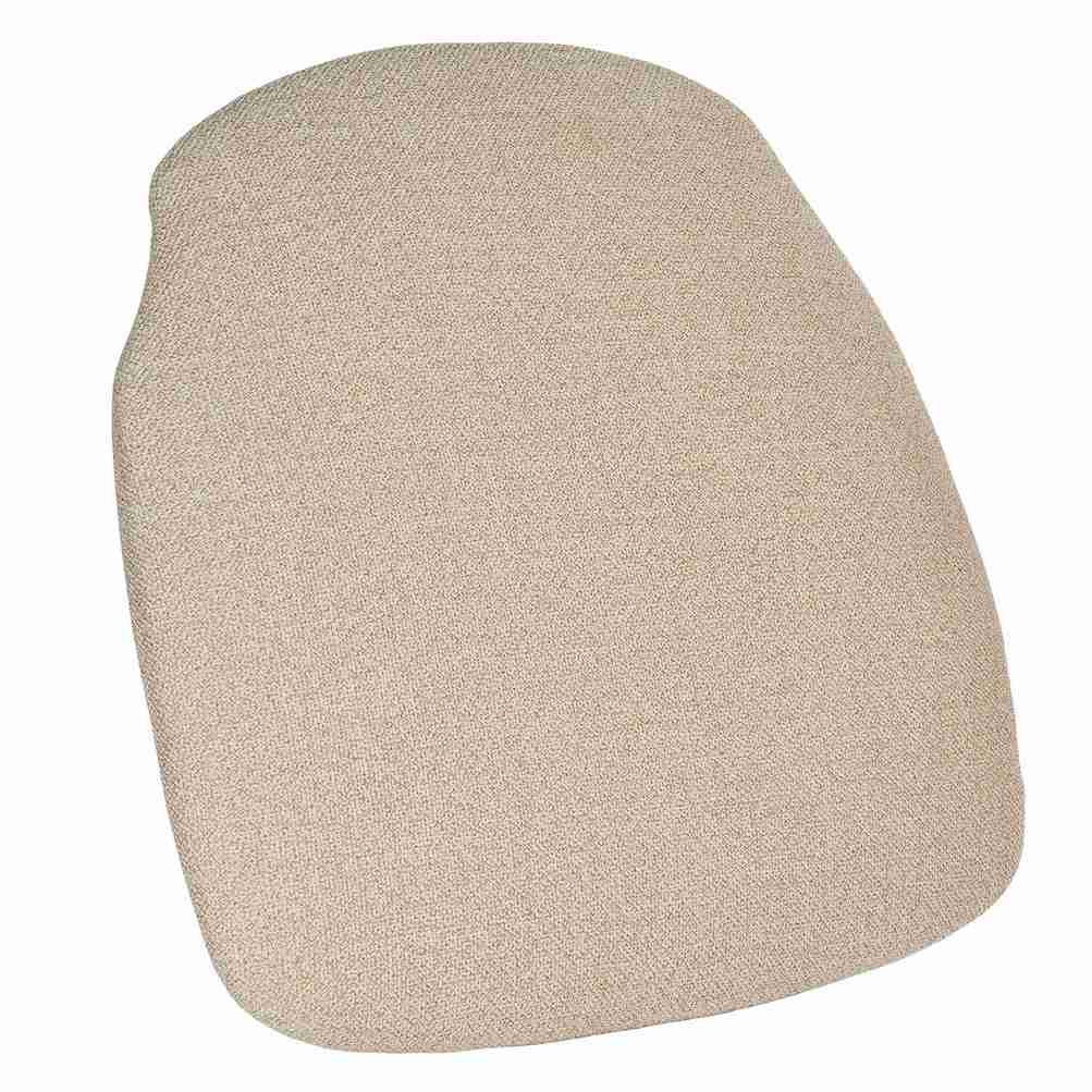 Chivari Beige Tweed Fabric Cross Back Seat Cushion 1.75" Thick with SlipNot™ Technology CUSHX-PANFABBURTAN-SPNT-AX