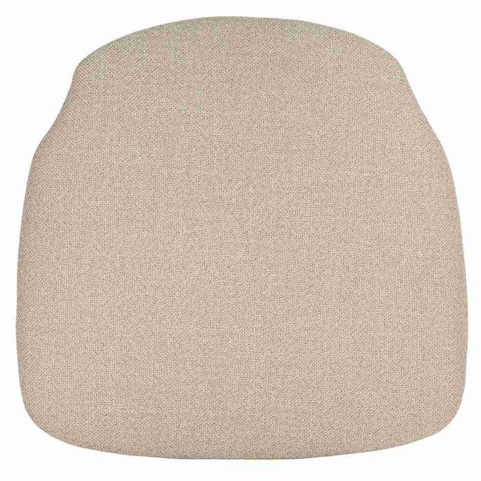 Chivari Beige Tweed Fabric Cross Back Seat Cushion 1.75" Thick with SlipNot™ Technology CUSHX-PANFABBURTAN-SPNT-AX