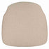 Chivari Beige Tweed Fabric Cross Back Seat Cushion 1.75" Thick with SlipNot™ Technology CUSHX-PANFABBURTAN-SPNT-AX