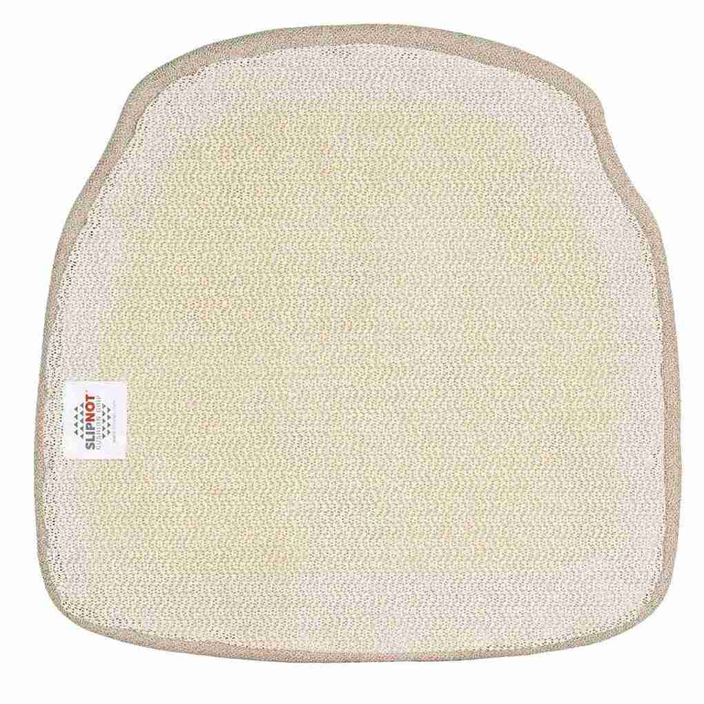 Chivari Beige Tweed Fabric Cross Back Seat Cushion 1.75" Thick with SlipNot™ Technology CUSHX-PANFABBURTAN-SPNT-AX