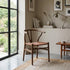 Chivari Fruitwood Wishbone Resin Chair with Brown Rope Seat CWHBFBR-ZG-T