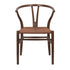 Chivari Fruitwood Wishbone Resin Chair with Brown Rope Seat CWHBFBR-ZG-T