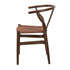 Chivari Fruitwood Wishbone Resin Chair with Brown Rope Seat CWHBFBR-ZG-T