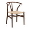 Chivari Fruitwood Wishbone Resin Chair with Natural Finish PE Rope Seat CWHBFN-ZG-T