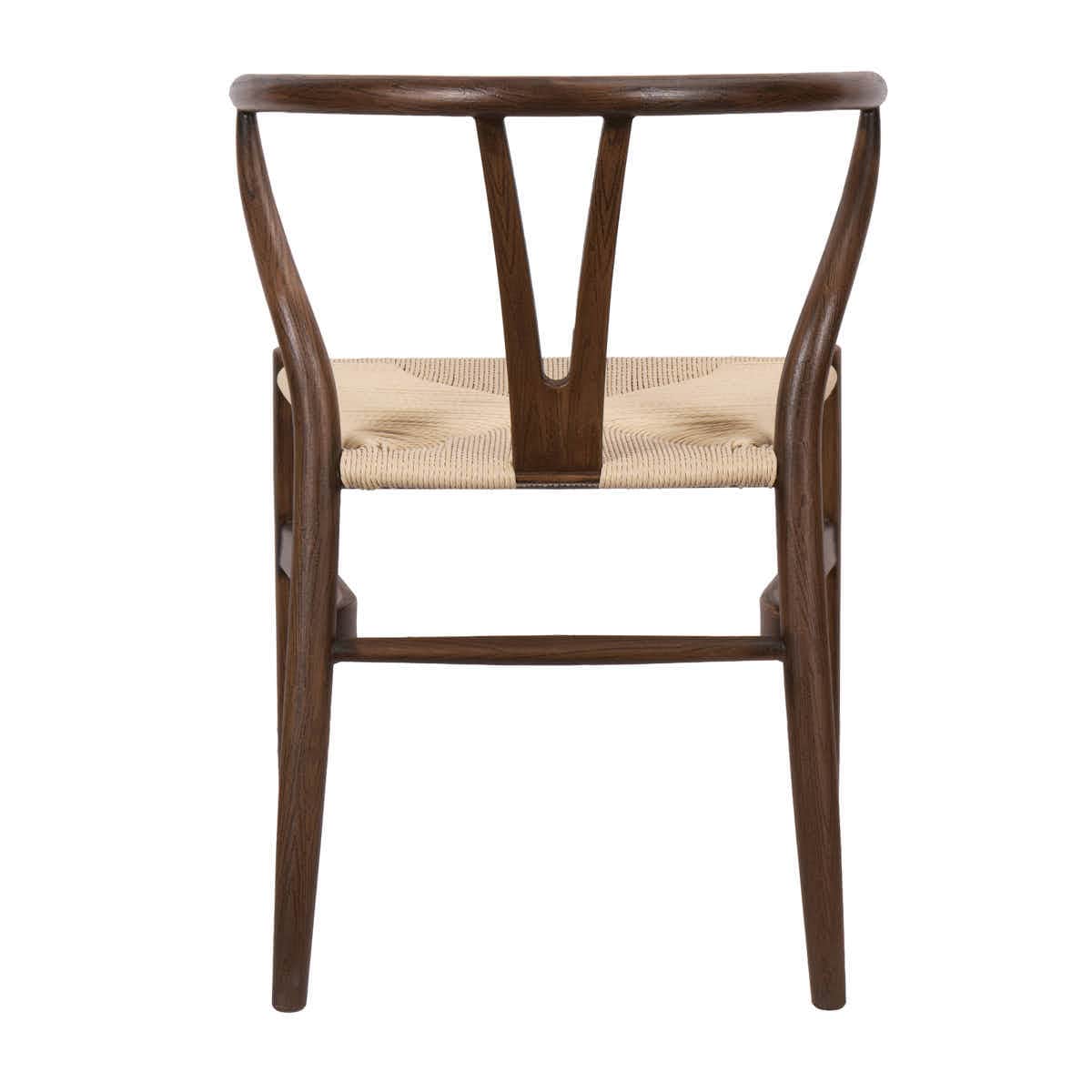 Chivari Fruitwood Wishbone Resin Chair with Natural Finish PE Rope Seat CWHBFN-ZG-T