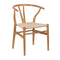 Chivari Natural Wishbone Resin Chair with Natural Rope Seat CWHBNN-ZG-T