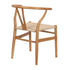 Chivari Natural Wishbone Resin Chair with Natural Rope Seat CWHBNN-ZG-T