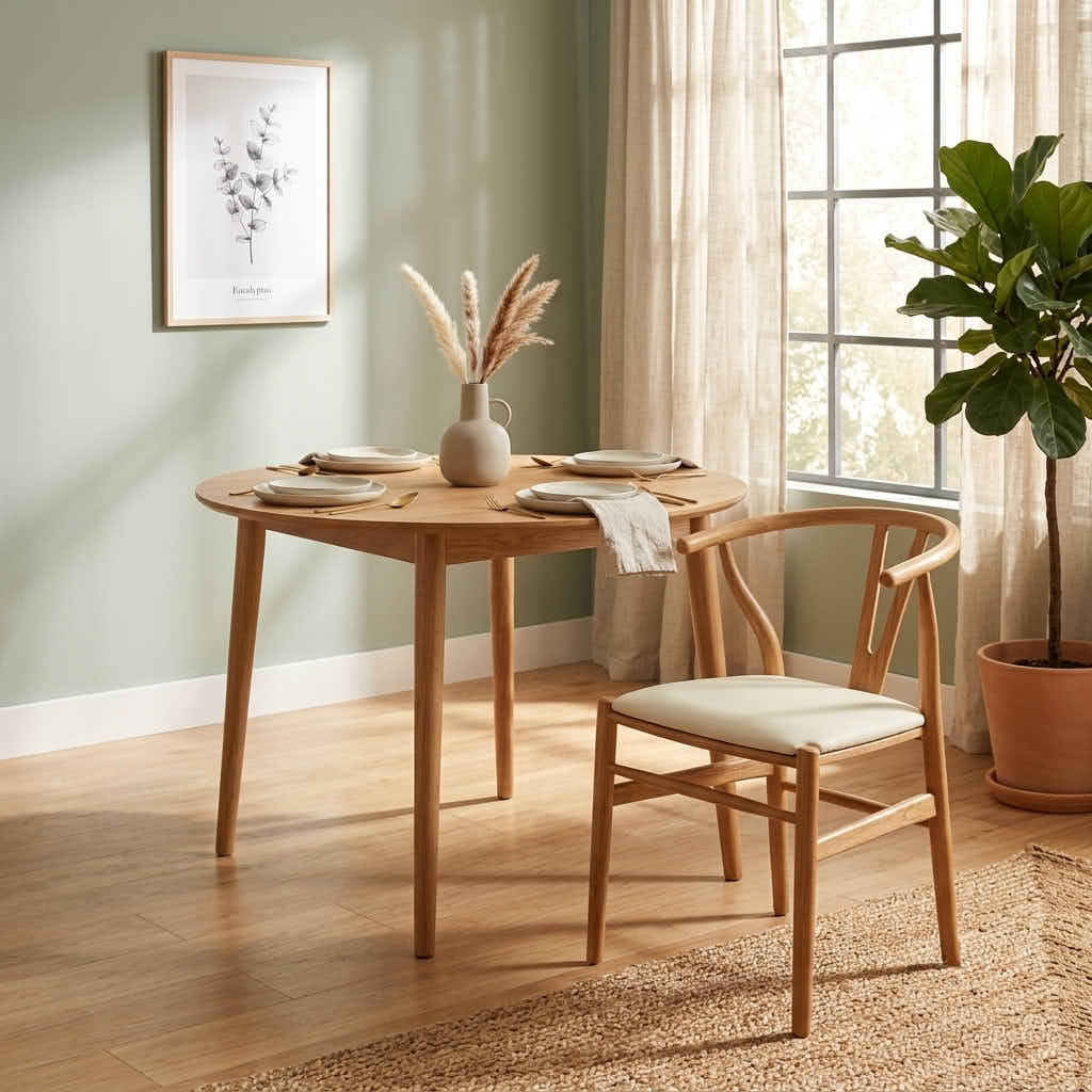 Chivari Natural Wishbone Resin Chair with Ivory Vinyl Seat CWHRNV-ZG-T