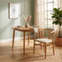 Chivari Natural Wishbone Resin Chair with Ivory Vinyl Seat CWHRNV-ZG-T