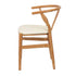 Chivari Natural Wishbone Resin Chair with Ivory Vinyl Seat CWHRNV-ZG-T