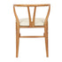 Chivari Natural Wishbone Resin Chair with Ivory Vinyl Seat CWHRNV-ZG-T