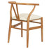 Chivari Natural Wishbone Resin Chair with Ivory Vinyl Seat CWHRNV-ZG-T