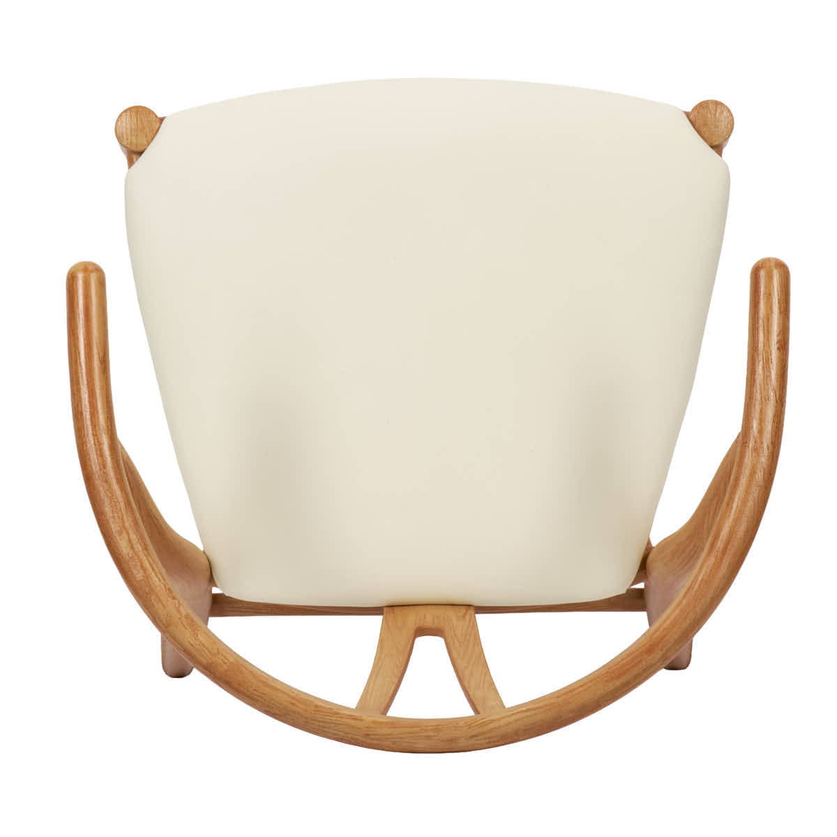 Chivari Natural Wishbone Resin Chair with Ivory Vinyl Seat CWHRNV-ZG-T