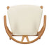 Chivari Natural Wishbone Resin Chair with Ivory Vinyl Seat CWHRNV-ZG-T