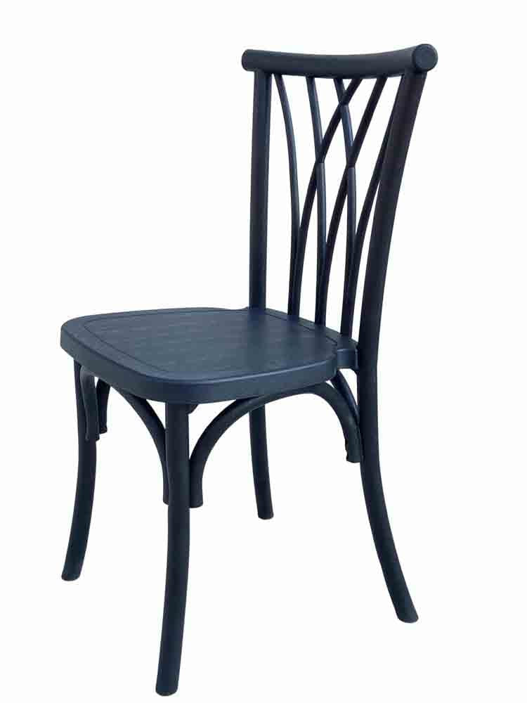 Chivari Black Steel Skeleton™ Willow Chair CWRB-ST-AX