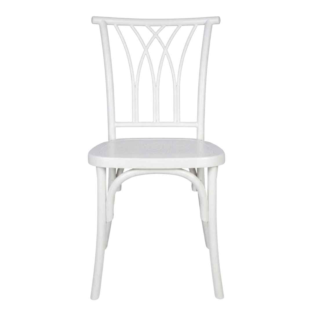 Chivari White ToughResin™ Willow Chair CWRW-ZG-T