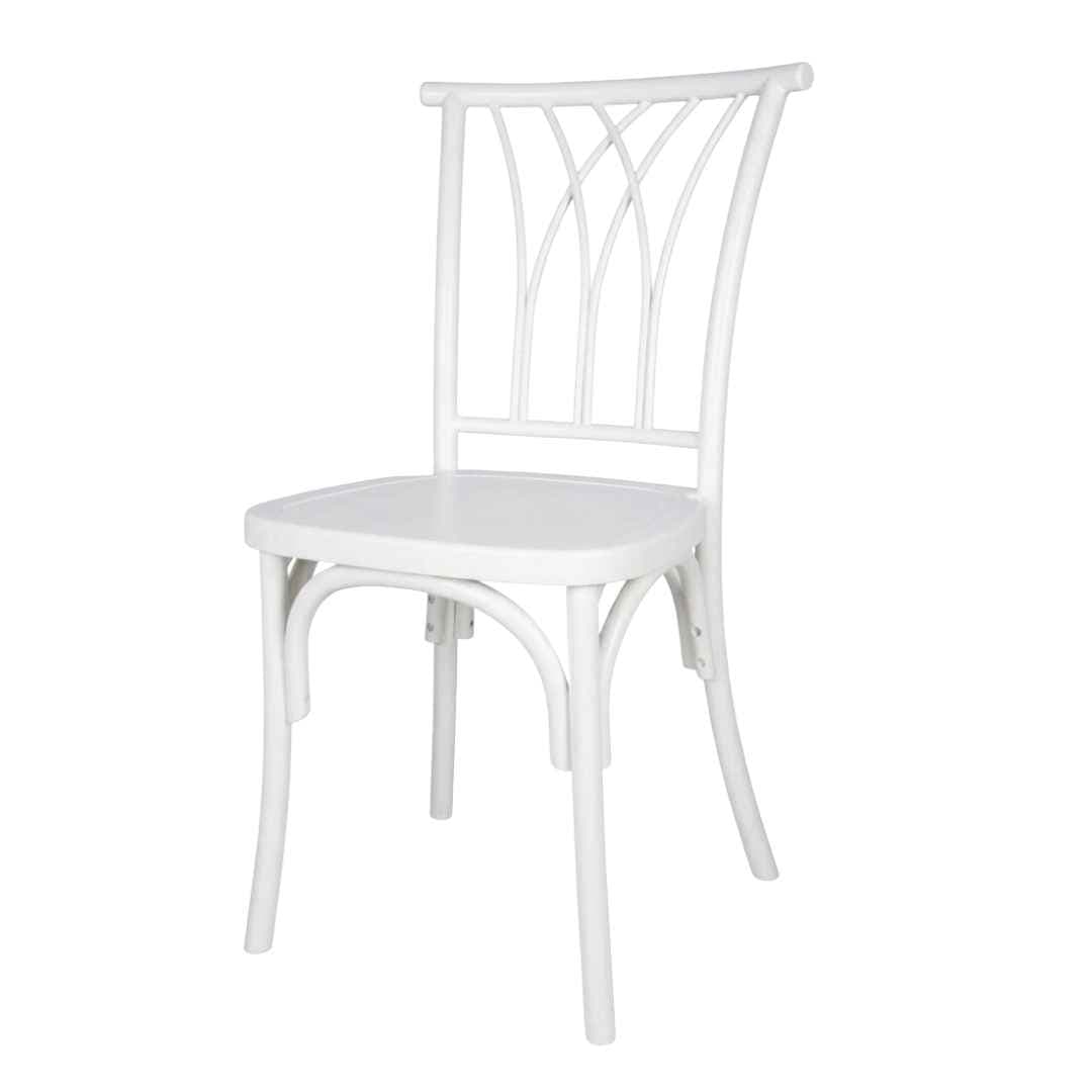 Chivari White ToughResin™ Willow Chair CWRW-ZG-T