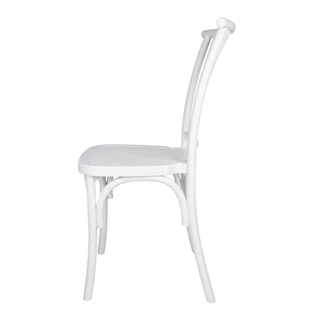 Chivari White ToughResin™ Willow Chair CWRW-ZG-T