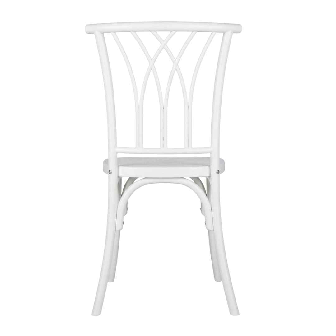 Chivari White ToughResin™ Willow Chair CWRW-ZG-T