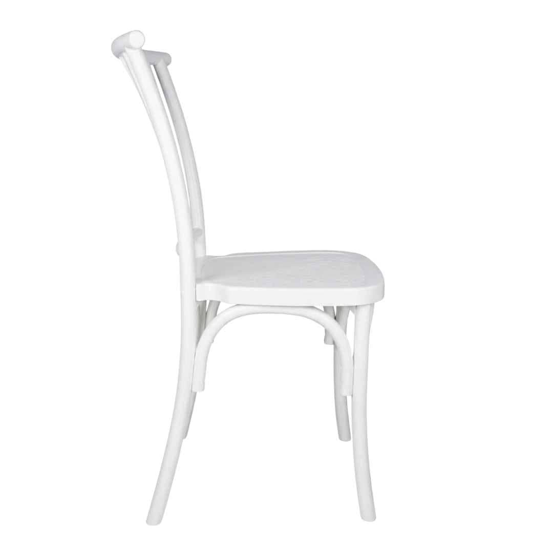 Chivari White ToughResin™ Willow Chair CWRW-ZG-T