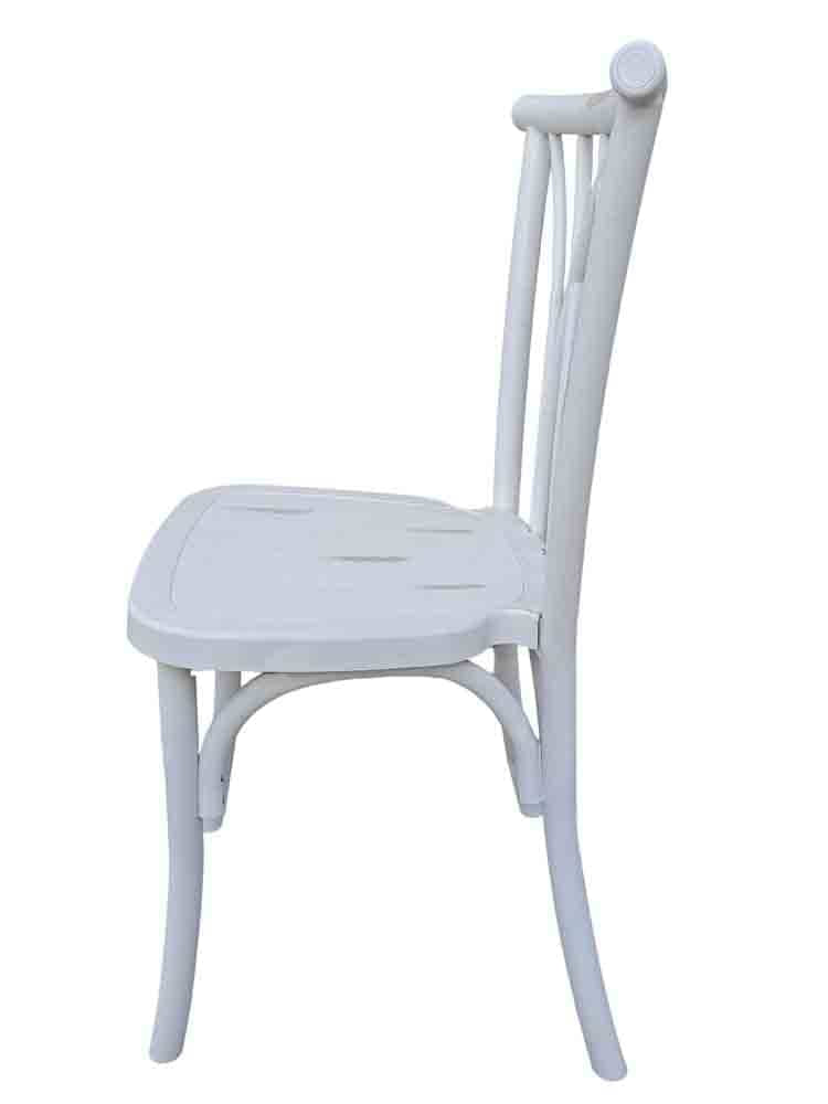 Chivari White Distressed Steel Skeleton™ Willow Chair CWRWD-ST-AX