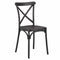 Chivari Black Cross Back Mono Frame BasicResin™ Chair CXPB-ZG