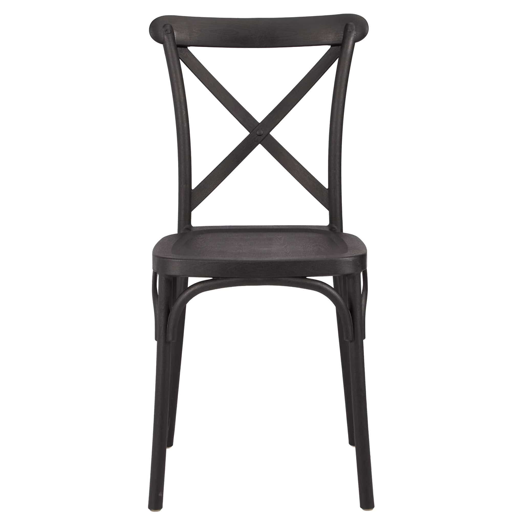Chivari Black Cross Back Mono Frame BasicResin™ Chair CXPB-ZG