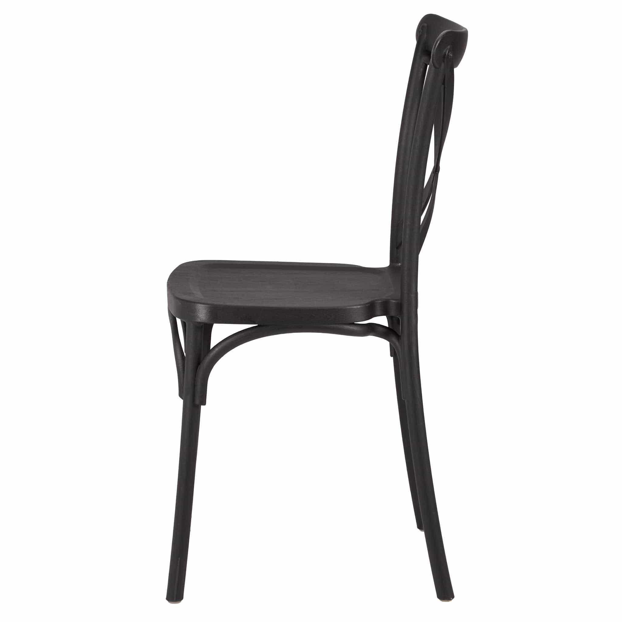 Chivari Black Cross Back Mono Frame BasicResin™ Chair CXPB-ZG