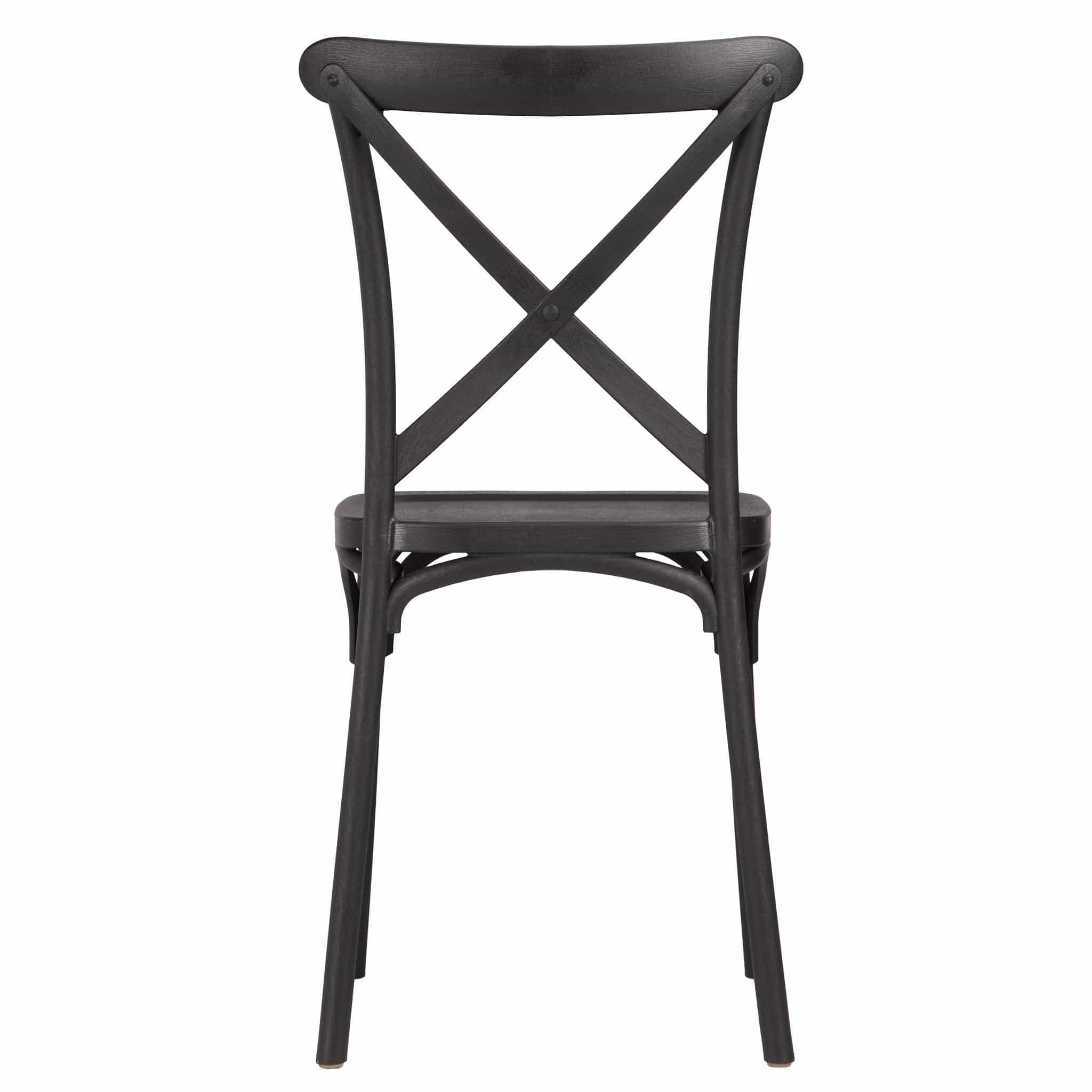 Chivari Black Cross Back Mono Frame BasicResin™ Chair CXPB-ZG