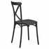 Chivari Black Cross Back Mono Frame BasicResin™ Chair CXPB-ZG