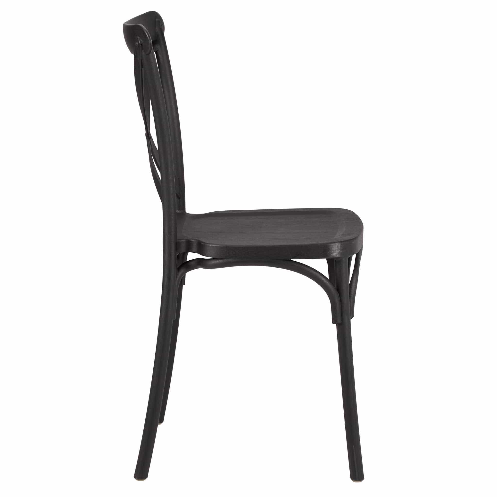 Chivari Black Cross Back Mono Frame BasicResin™ Chair CXPB-ZG