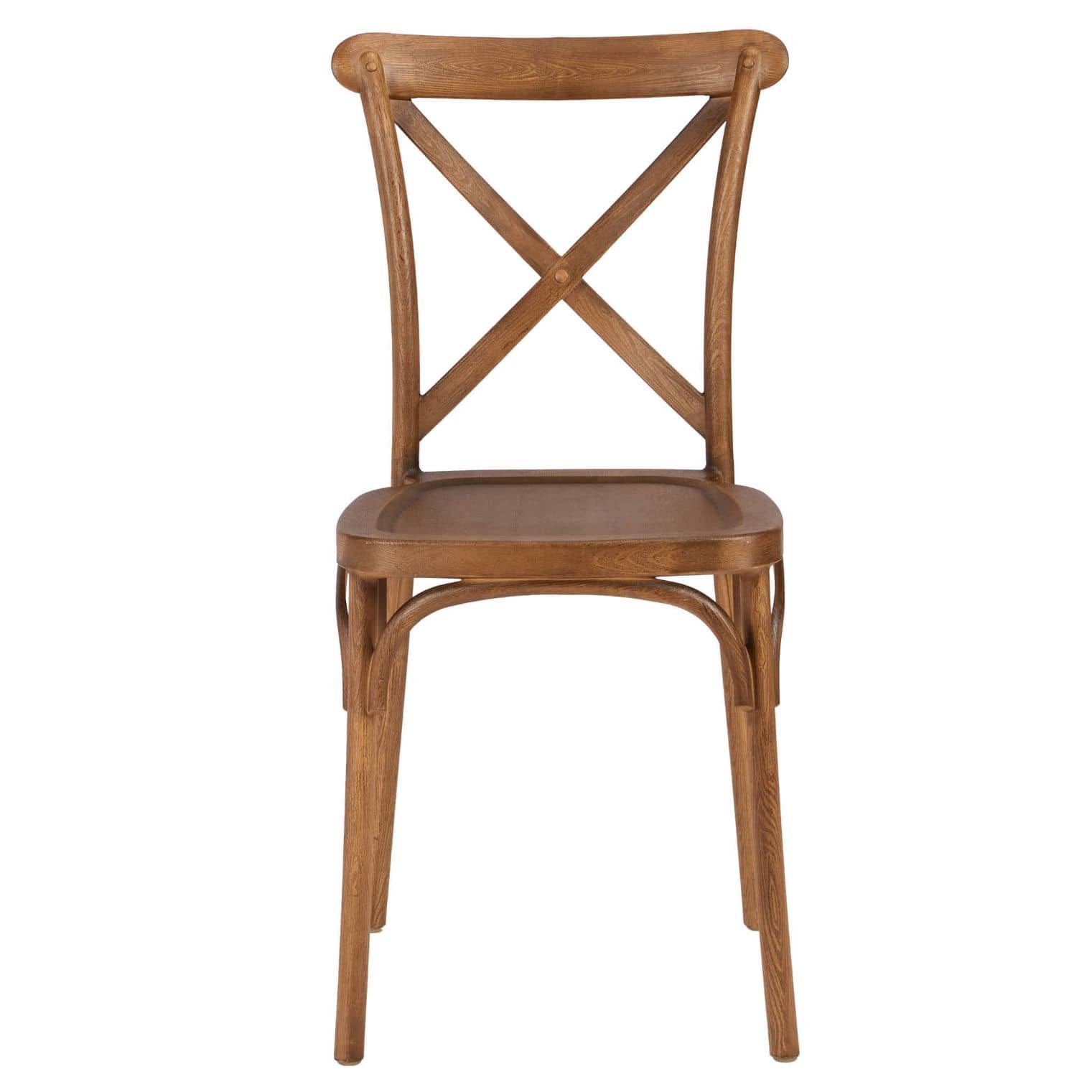 Chivari Chestnut Cross Back Mono Frame BasicResin™ Chair CXPC-ZG