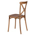 Chivari Chestnut Cross Back Mono Frame BasicResin™ Chair CXPC-ZG