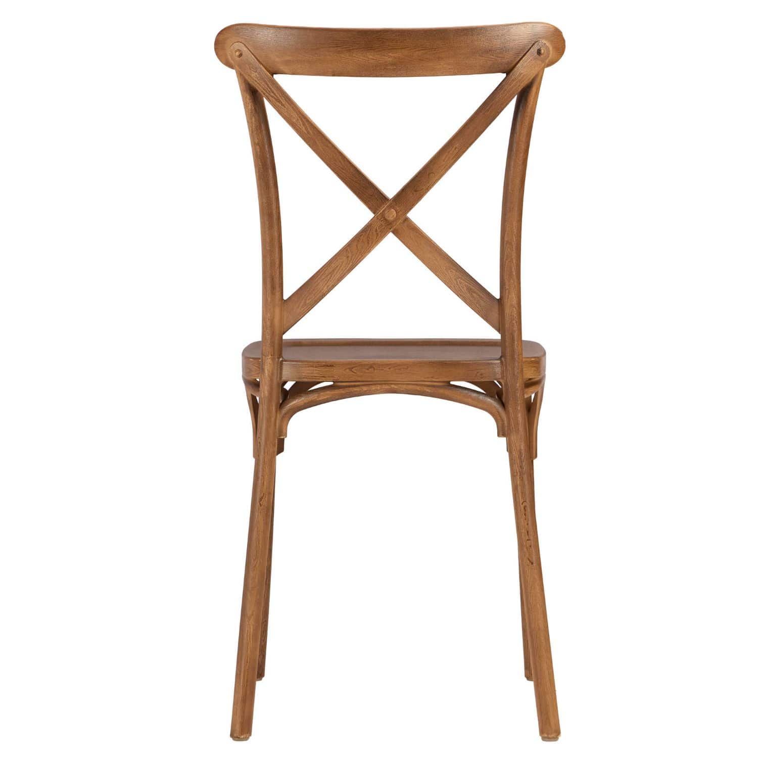 Chivari Chestnut Cross Back Mono Frame BasicResin™ Chair CXPC-ZG