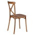 Chivari Chestnut Cross Back Mono Frame BasicResin™ Chair CXPC-ZG