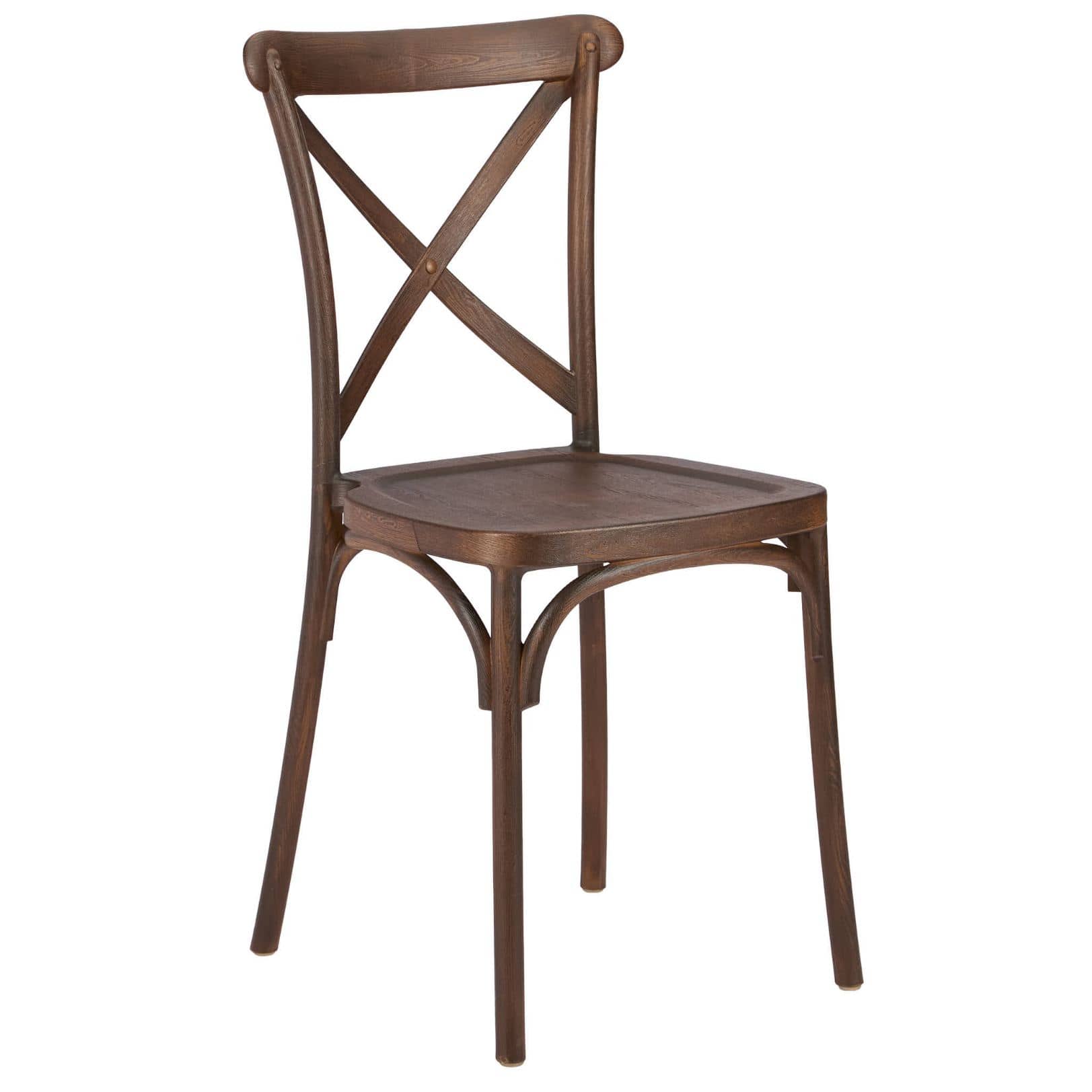 Chivari Fruitwood Cross Back Mono Frame BasicResin™ Chair CXPF-ZG