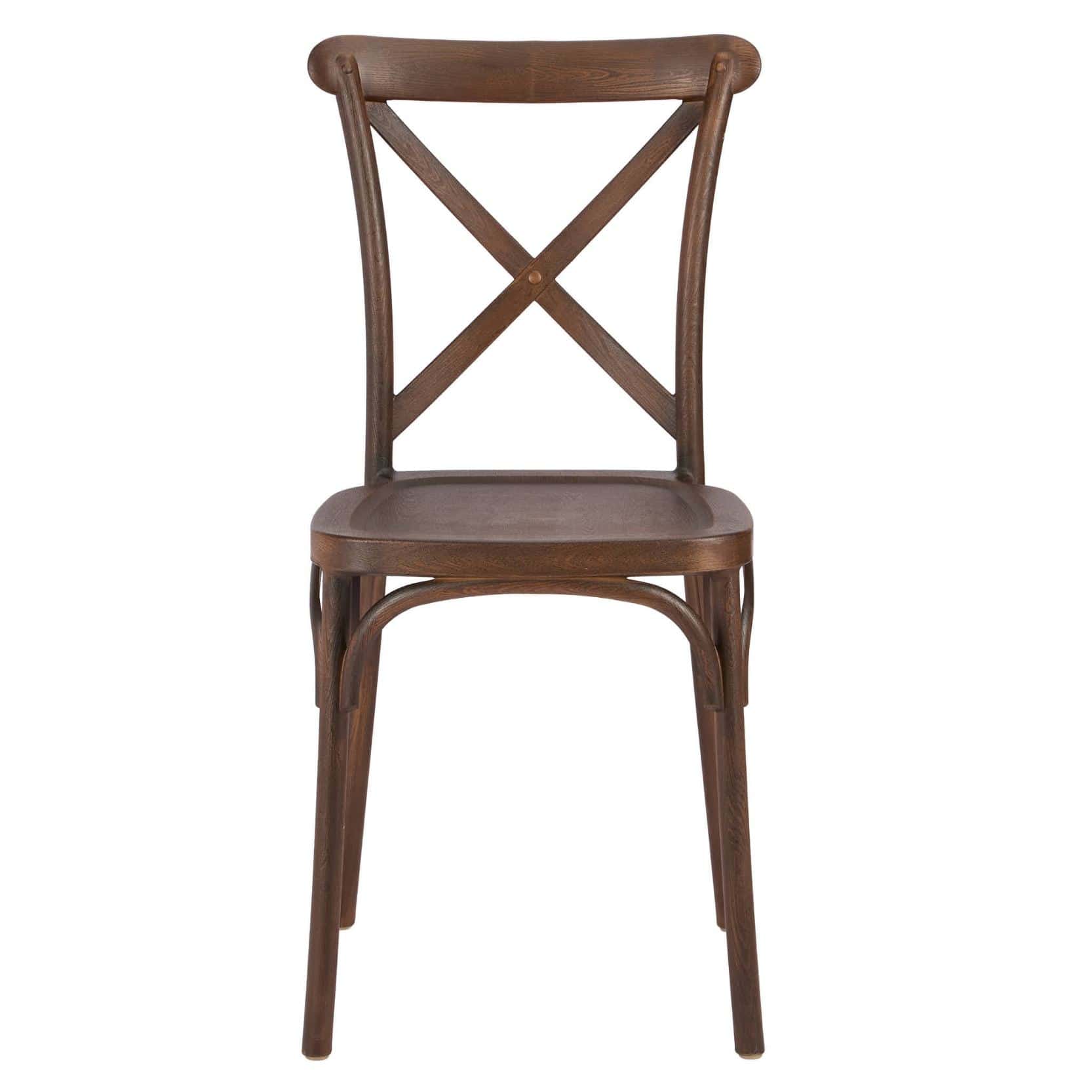 Chivari Fruitwood Cross Back Mono Frame BasicResin™ Chair CXPF-ZG