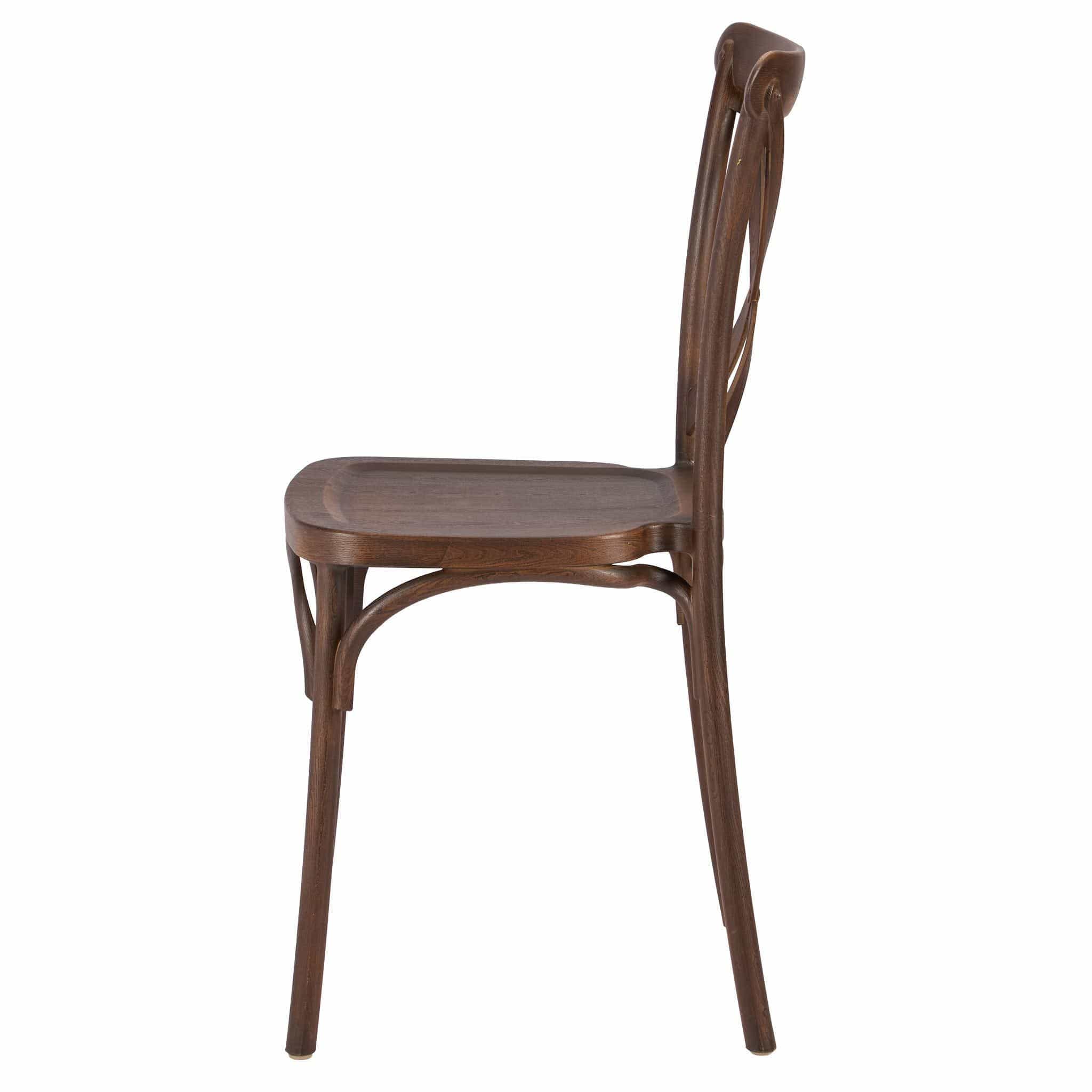 Chivari Fruitwood Cross Back Mono Frame BasicResin™ Chair CXPF-ZG