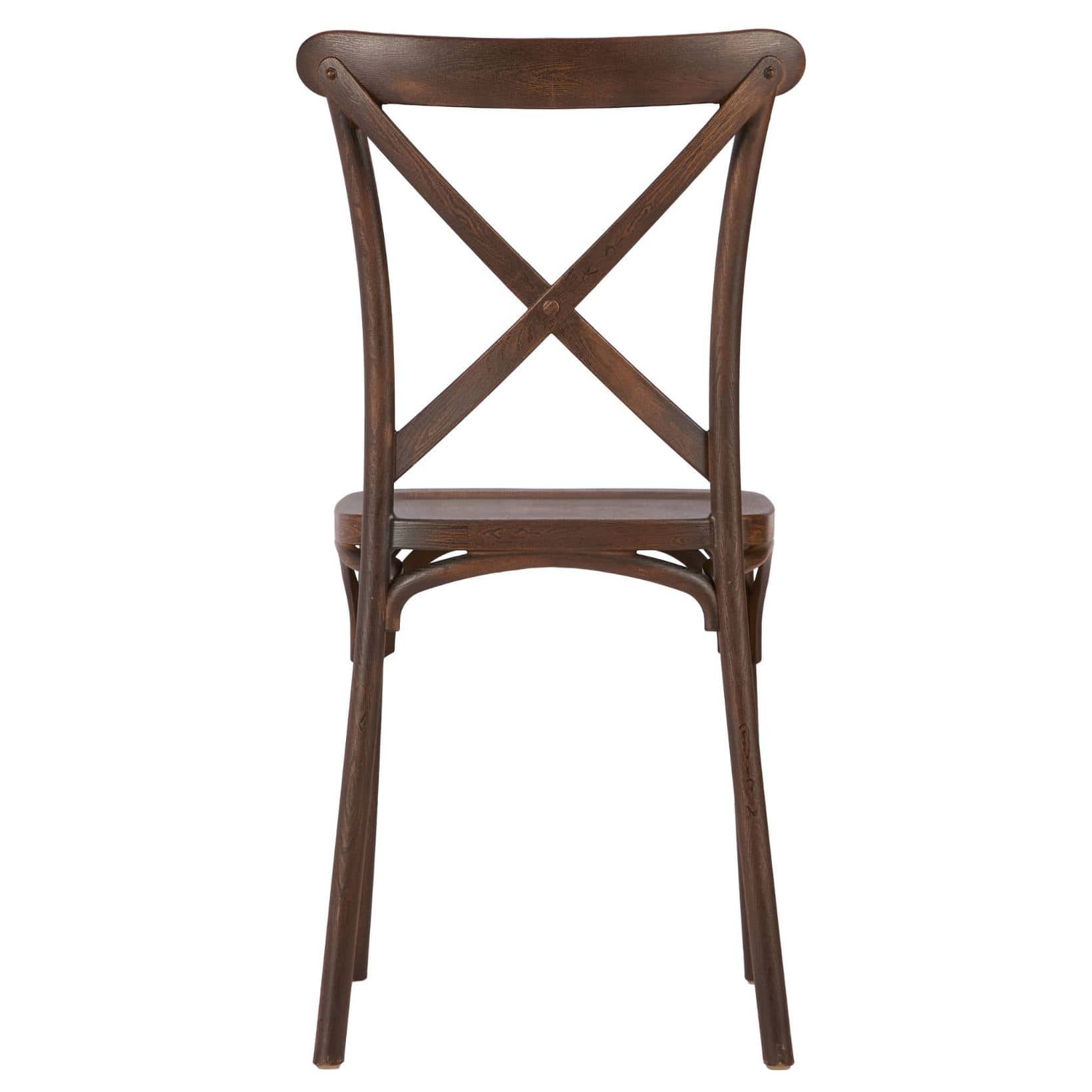 Chivari Fruitwood Cross Back Mono Frame BasicResin™ Chair CXPF-ZG