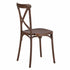 Chivari Fruitwood Cross Back Mono Frame BasicResin™ Chair CXPF-ZG