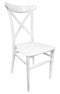 Chivari White BasicResin™ Cross Back Chair CXPW-v22-SG-T