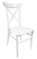 Chivari White BasicResin™ Cross Back Chair CXPW-v22-SG-T