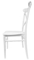 Chivari White BasicResin™ Cross Back Chair CXPW-v22-SG-T