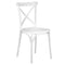 Chivari White Cross Back Mono Frame BasicResin™ Chair CXPW-ZG