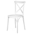 Chivari White Cross Back Mono Frame BasicResin™ Chair CXPW-ZG